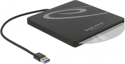 DeLOCK behuizing voor 5,25'' Slot-in Slim SATA drives (9,5mm & 12,7mm) - USB3.0 (USB-A) / zwart