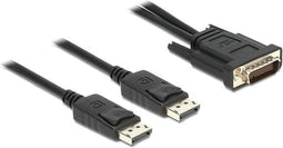 DeLOCK DMS-59 (m) naar 2x DisplayPort (m) kabel - 2 meter