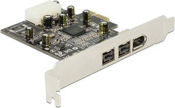 DeLOCK FireWire 400/800 PCI Express kaart - 1x 6-pins + 2x 9-pins