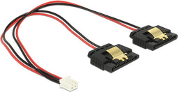DeLOCK Kabel Power 2 Pin Buchse > 2 x SATA 15 P electriciteitssnoer