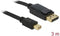 Delock - Mini DisplayPort - DisplayPort Kabel - Zwart - 3.0 meter