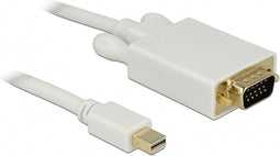 Delock - Mini DisplayPort - VGA Kabel - Wit - 1.0 meter