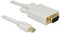 Delock - Mini DisplayPort - VGA Kabel - Wit - 1.0 meter