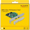 DeLOCK PCI Express x1 Card to 2 x external SuperSpeed USB (USB 3.2 Gen 1) USB Type-C™ female interfacekaart/-adapter USB 3.2 Gen 1 (3.1 Gen 1) Intern