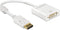 DeLOCK premium DisplayPort naar DVI actieve adapter - DP1.2 (1920 x 1200) / wit - 0,20 meter