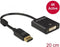 DeLOCK premium DisplayPort naar DVI actieve adapter - DP1.2 (1920 x 1200) / zwart - 0,20 meter