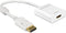 DeLOCK premium DisplayPort naar HDMI actieve adapter - DP 1.2 / HDMI 1.4 (4K 30Hz) / wit - 0,20 meter