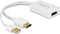 DeLOCK premium HDMI naar DisplayPort actieve adapter - HDMI 1.4 / DP 1.2 (4K 30Hz) / wit - 0,20 meter