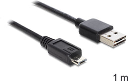 Delock - USB 2.0 A Male naar USB 2.0 Micro Male - 1 m