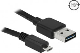 Delock - USB 2.0 A Male naar USB 2.0 Micro Male - 5 m