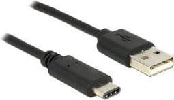 Delock - USB 2.0 A Male naar USB-C Male - 1 m