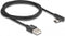 Delock USB 2.0 Cable Type-A male to USB Type-C™ male angled 1 m black