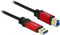 Delock - USB 3.0 B Kabel - Zwart - 1 meter