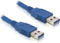 Delock - USB 3.0 Kabel - Blauw - 1.5 meter