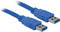 Delock - USB 3.0 Kabel - Blauw - 1 meter
