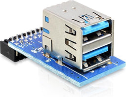 Delock - USB 3.0 Pin Header Buchse zu 2 x USB 3.0 Buchse