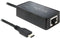 DeLOCK USB-C naar RJ45 Gigabit Ethernet LAN adapter - USB3.0 - CAT6 / zwart - 0,25 meter