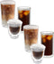 Delonghi Hot&Cold collectie, Set van 2 cappuccino, 2 cold brew, 2 thermische dubbelwandige glazen