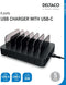 Deltaco DPS-0200 USB Oplaadstation - 6 Apparaten - 5xUSB-A/1x USB-C Power Delivery - 50W - Zwart