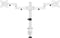 Deltaco GAM-117-W Monitor Arm - 2 Schermen - Bureausteun - 17-32 inch - Wit
