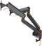Deltaco Gaming Premium RGB Dual Monitor Arm, voor 17'-32' monitoren, max 18kg, past op curved monitoren, zwart