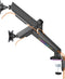 Deltaco Gaming Premium RGB Dual Monitor Arm, voor 17'-32' monitoren, max 18kg, past op curved monitoren, zwart