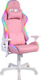 Deltaco PCH90 Gaming Stoel - Rug- en Nekkussens - RGB - Roze