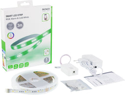 Deltaco Smart Home Slimme LED Strip - 3m - WiFi - RGB - Dimbaar - Wit