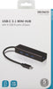 Deltaco USB-C Hub, 4x USB-A, USB 3.1 - Black