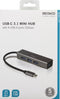 Deltaco USB-C Hub, 4x USB-A, USB 3.1 - Space Grey