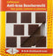 Deltafix Anti-krasvilt - 8x - bruin - 25 x 25 mm - vierkant - zelfklevend - meubel beschermvilt