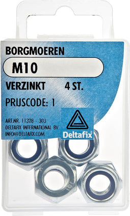 Deltafix borgmoer verzinkt m10 din 985 4 st.