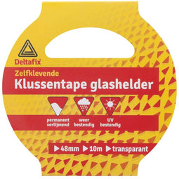 Deltafix ducttape zelfklevend standaard glashelder 10 m x 48 mm