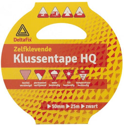 Deltafix ducttape zelfklevend standaard zwart 25 m x 50 mm