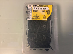 Deltafix. GIPSPLAATSCHROEVEN 3.5 x 35 MM ZWART 200 STUKS Schroef.