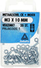 Deltafix metaalschroef cilinderkop + moer verzinkt m3 x 10 mm din 7985 / din 934 20 st.