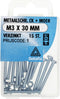 Deltafix metaalschroef cilinderkop + moer verzinkt m3 x 30 mm din 7985 / din 934 15 st.