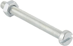 Deltafix. METAALSCHROEF + MOER. M5 x 30 MM R.V.S. 8 Stuks Bouten met moeren. Cilinder-gleuf-Kop.