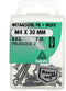 Deltafix metaalschroef platkop + moer r.v.s. a2 m6 x 40 mm din 965 /din 934 4 st.