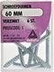 Deltafix Schroefduimen - 6x - verzinkt metaal - 60 mm - ijzerwaren bevestigsmaterialen