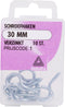 Deltafix Schroefhaak - open oog - verzinkt - 30 mm - set van 10 stuks