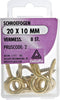 Deltafix Schroefogen - 8x - verzinkt metaal - 20 x 10 mm - ijzerwaren bevestigsmaterialen