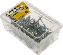 Deltafix SPaanplaat schroef.Platte kruis kop.4.0 40 MM VERZINKT 100 Stuks Hout schroeven.