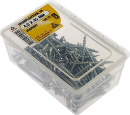 Deltafix spaanplaatschroef platkop / kruiskop verzinkt 4.0 x 45 mm 100 st.