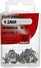 Deltafix STOFFEERNAGELS VERNIKKELD 9.5 mm. 35 Stuks stoel spijkers.bekleden.