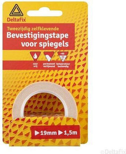 Deltafix tweezijdig zelfklevende tape voor spiegels 19mm x 1,5m