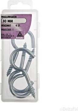 Deltafix waslijnhaak verzinkt 80 mm 4 st.