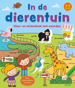 Deltas Kleur- En Stickerboek In De Dierentuin (3-5 Jaar)