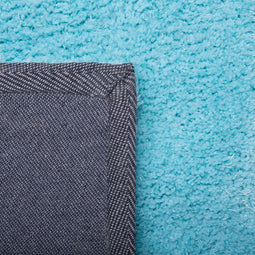 DEMRE - Shaggy vloerkleed - Blauw - 140 cm - Polyester