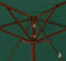 vidaXL - Parasol - met - houten - paal - 196x231 - cm - groen